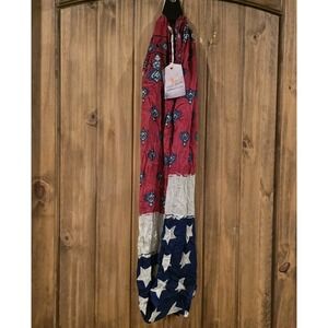 Field & Stream American Flag Paisley Infinity Scarf Patriotic New With Tags